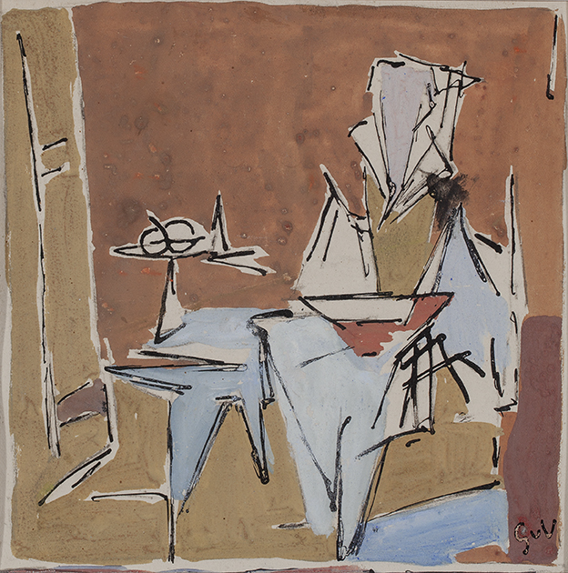 GEER VAN VELDE (1898-1977)<BR> PERSONNAGES DANS UN INTERIEUR (CA.1948)