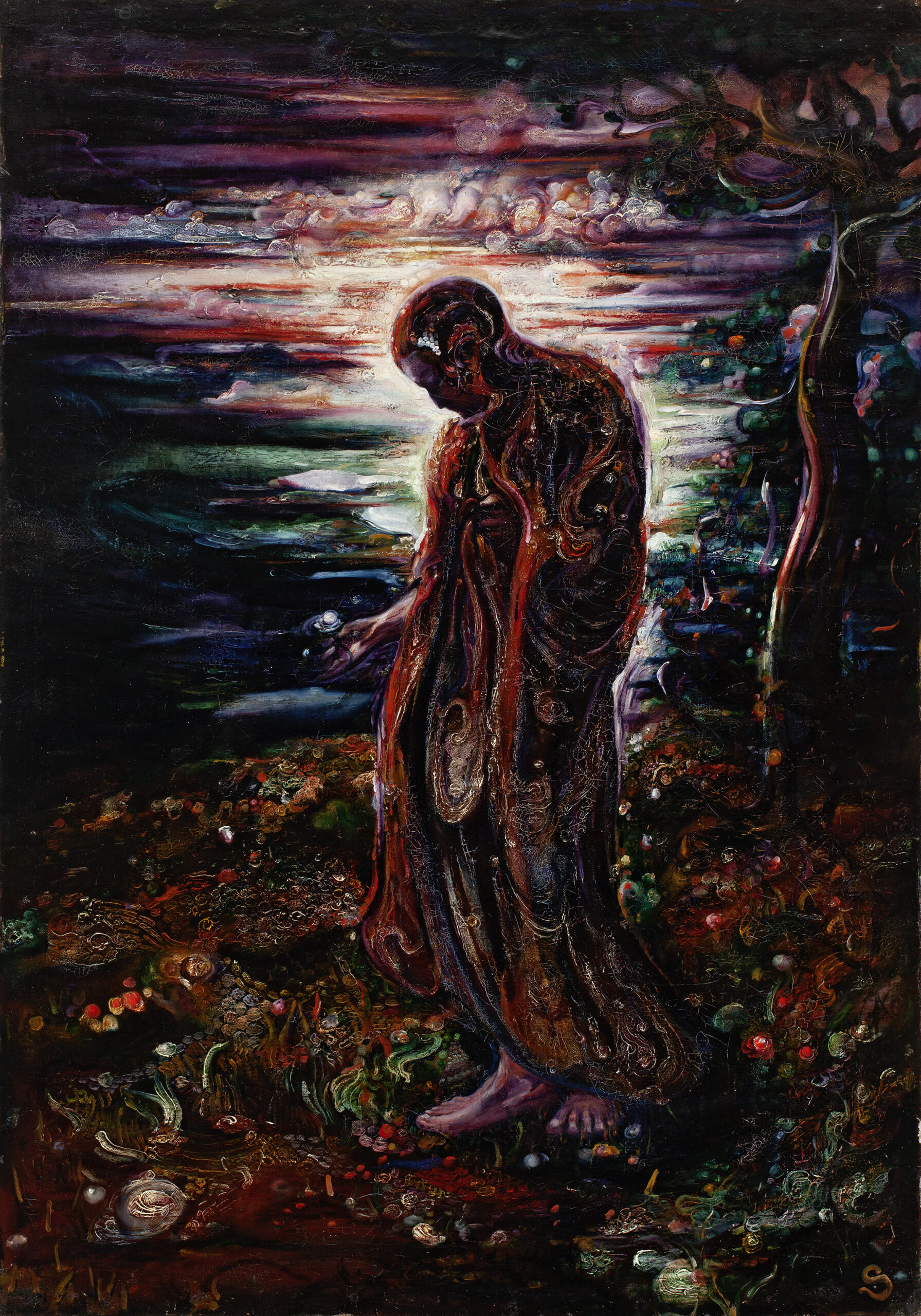 FRANS STAMKART (1884-1947)<BR> AVONDGANG (ca.1900)