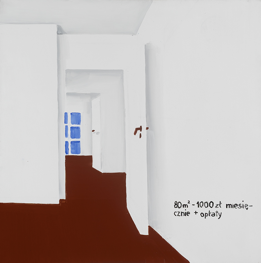 WILHELM SASNAL (1972)-’80M2-1000ZT MISIE CZENIE + OPLATY’ (HUUR VAN ZIJN 1E ATELIER)